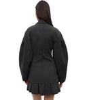 Schwarzer einreihiger Scuba-Blazer von Ganni