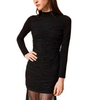 Twinset Black Plumetis Long Dress