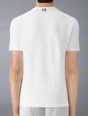 Thom Browne Short Sleeve Tee W/ Engineered 4 Bar Stripe In Classic Pique