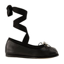 Heart Toe Ballerinas Simone Rocha Leather Black