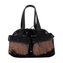 Mini bolso de comprador de peluche Simone Rocha poliéster negro