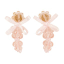 Drobne kolczyki kokardowe Simone Rocha Crystal Pink