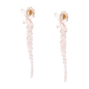 Boucles d'oreilles à goutte à arc petite simone rocha rose cristallin