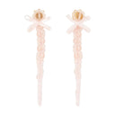 Boucles d'oreilles à goutte à arc petite simone rocha rose cristallin