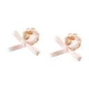 Petite Bow Daisy Earrings Simone Rocha Crystal Pink