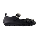Buckle Grip Ballerina Simone Rocha Leather Black