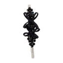 Clip per capelli di fiori con fiocco petite Simone Rocha Crystal Black