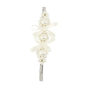 Clip per capelli a fila petite Simone Rocha Pearl White