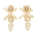 Petites boucles d'oreilles en arc Simone Rocha Crystal Yellow