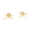 Petite Bow Daisy Earrings Simone Rocha Crystal Yellow