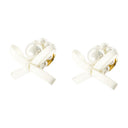Pendientes pequeñas margaritas simone rocha sintético blanco