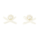 Pendientes pequeñas margaritas simone rocha sintético blanco