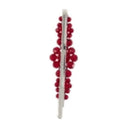 Large Flower Hair Clip Simone Rocha Brass Red