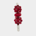 Mini Flower Hair Clip Simone Rocha Crystal Red