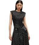 Ganni Black Polka Dot Skirt