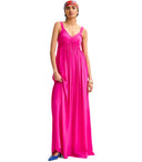 Essentiel Antwerp Jacobean Fuchsia Long Dress