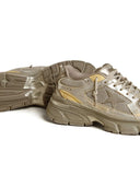 Golden Goose Lightstar Laminated Leather Suede And Net Upper Tpu Star Net Heel And Spur