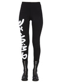 Disclaimer Leggings With Logo Print