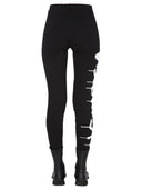 Disclaimer Leggings With Logo Print