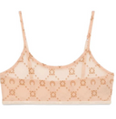 Marine Serre Moonogram Mesh Flock Bralette