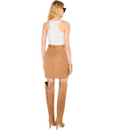 Elisabetta Franchi Beige Mini Skirt