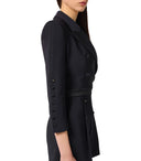 Elisabetta Franchi Schwarzer zweireihiger Overall