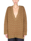 Jejia v Neck Jacquard Sweater