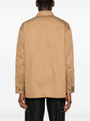 Maison Kitsuné Overshirt With Tonal Fox Head Patch In Cotton Gaba