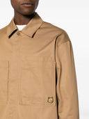 Maison Kitsuné Overshirt With Tonal Fox Head Patch In Cotton Gaba