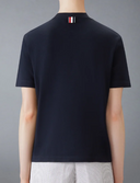 Thom Browne Short Sleeve Tee W/ Engineered 4 Bar Stripe In Classic Pique
