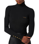 Elisabetta Franci Black Turtleneck Dress