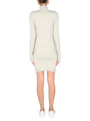 Robe à col haute blanche