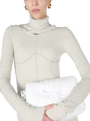 Robe à col haute blanche