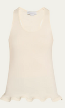 Stella Mc Cartney Frilled Hem Rib Tank