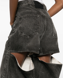 The Attico Long Pant Overdyed Treated Cotton Gabardine