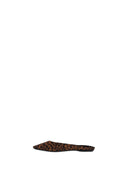 Saint Laurent Scarpe Donna In Tessuto Sandali Tacco Medio Suola In Cuoio