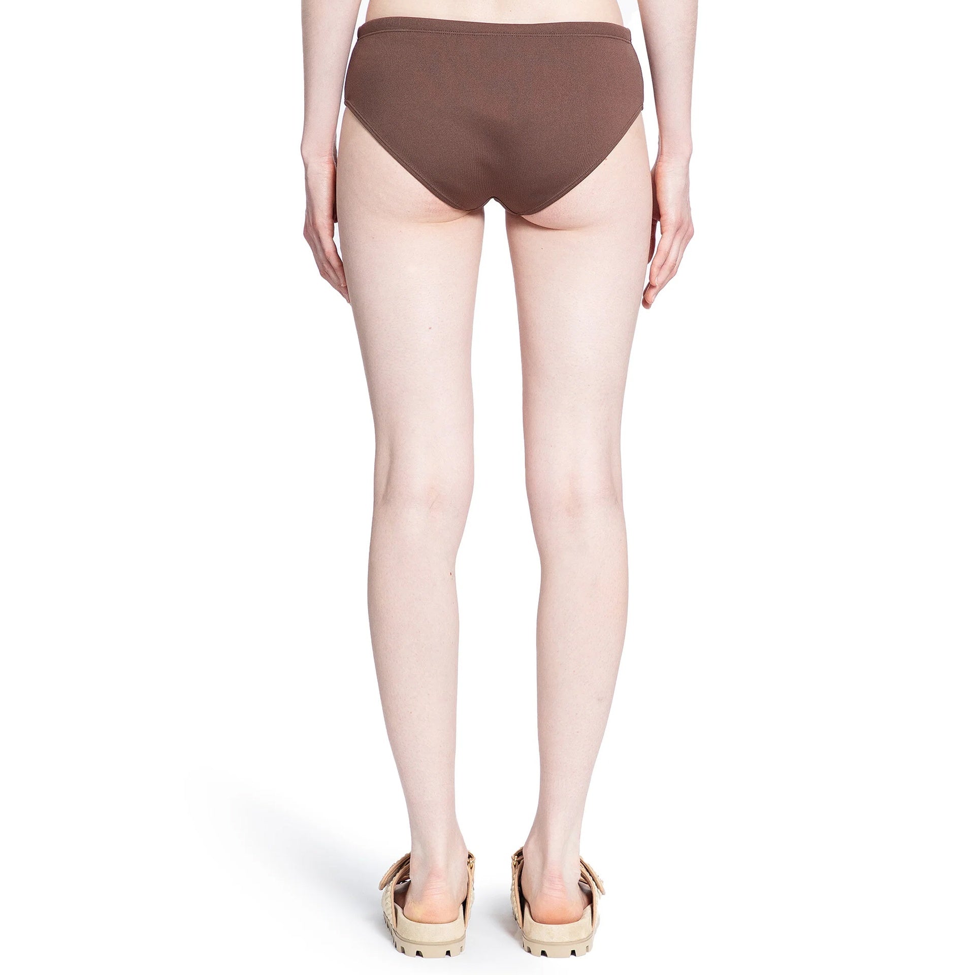 Miu miu logo brodert strukket bikinibunner