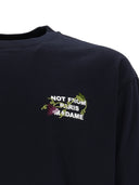 Dr�Le De Monsieur Navy Vine Embroidered Slogan T Shirt