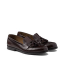 Mocasines de cuero quemado de Prada