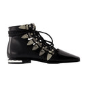 Aj1284 Ankle Boots Toga Pulla Leather Black
