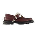 AJ1278 Loafers Toga Pulla Leather Burgundy