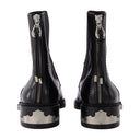 Aj990 Ankle Boots Toga Pulla Black Leather