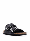Birkenstock Arizona Big Buckle Shearling Black, Oiled Leather
