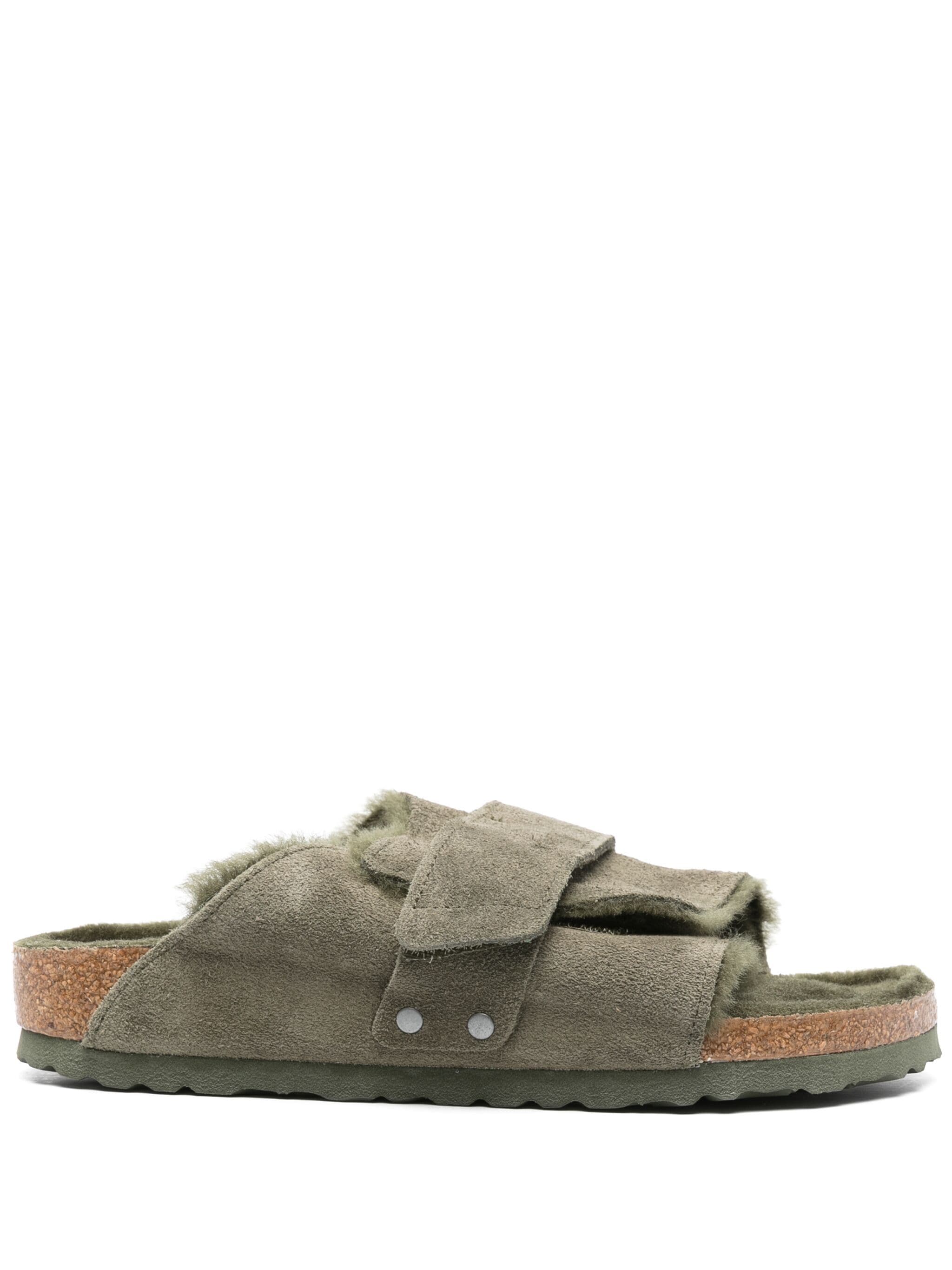 Birkenstock Kyoto Shearling Thyme, Suede Leather/Nubuck – Balardi