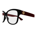 Gucci Gg1340 O Linea Emblem 009 Black Burgundy Black