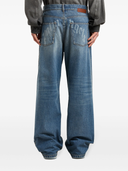 Palm Angels Loose Fit 5-Pocket-Jeans mit gebogenem Logo
