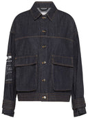 OOF Wear Chaqueta de mezclilla corta lavada 9205