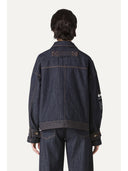 OOF Wear Chaqueta de mezclilla corta lavada 9205