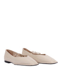 Alohas Sway Cream Leather Ballet Flats Altezza Tacco 0.5 Cm