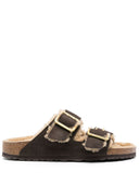 Birkenstock Arizona Bold Shearling Espresso, Natural Leather